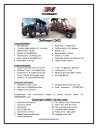 TrailMaster Challenger 4-200EX UTV side-by-side  Great Family Fun, Adjustable seat and steering Wheel, Throttle Limiter