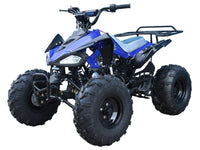 Tao Cheetah G125 Race Style, 107cc Sport Model Ultra Quad - Fully Automatic with Reverse - 19" Tires. CA Legal