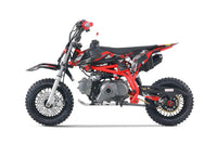 Tao MT-DB20 110cc Youth Dirt Bike, Automatic, Electric Start, Gold Drive Chain, Folding Adjustable Levers, Color Matched Grips, Off Road Only