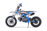 Tao DB24 110cc Youth Dirt Bike, Semi-Automatic, Hydraulic Disc Brakes, Folding Adjustable Levers, Silver Front Forks, Off Road Only
