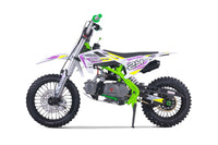 Tao DB24 110cc Youth Dirt Bike, Semi-Automatic, Hydraulic Disc Brakes, Folding Adjustable Levers, Silver Front Forks, Off Road Only
