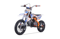 Tao DB24 110cc Youth Dirt Bike, Semi-Automatic, Hydraulic Disc Brakes, Folding Adjustable Levers, Silver Front Forks, Off Road Only