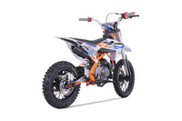 Tao DB24 110cc Youth Dirt Bike, Semi-Automatic, Hydraulic Disc Brakes, Folding Adjustable Levers, Silver Front Forks, Off Road Only