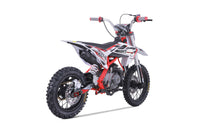 Tao DB24 110cc Youth Dirt Bike, Semi-Automatic, Hydraulic Disc Brakes, Folding Adjustable Levers, Silver Front Forks, Off Road Only