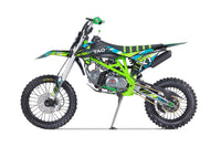 Tao DBX1 140cc Youth Dirt Bike, 4 Speed Manual, Twin Spar Frame, Front & Rear Disc Brakes, Silver Front Forks, Folding Adjustable Levers, Off Road Only