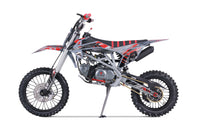 Tao DBX1 140cc Youth Dirt Bike, 4 Speed Manual, Twin Spar Frame, Front & Rear Disc Brakes, Silver Front Forks, Folding Adjustable Levers, Off Road Only