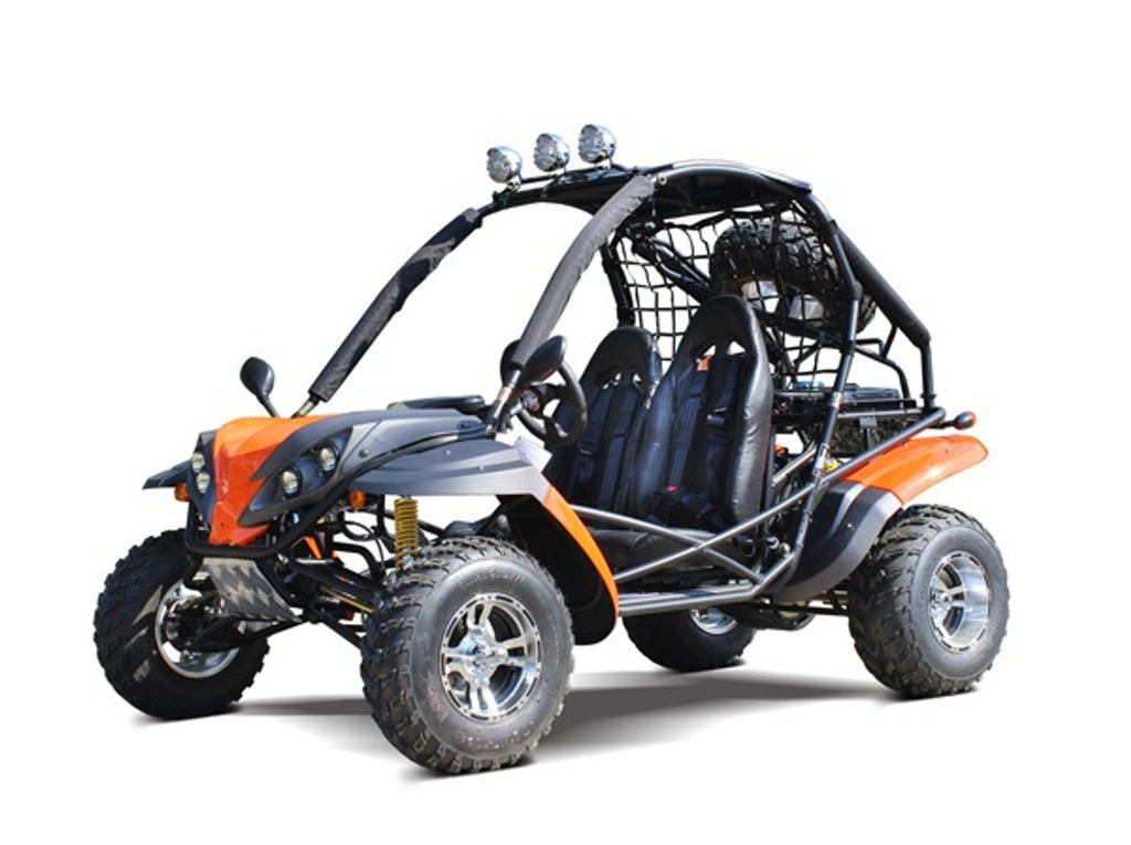 RPS Luxury 200, Adult Off road Go Kart, Automatic Transmission with Reverse, Electric Start, Top Lights, Spare Tire, Chrome Rims