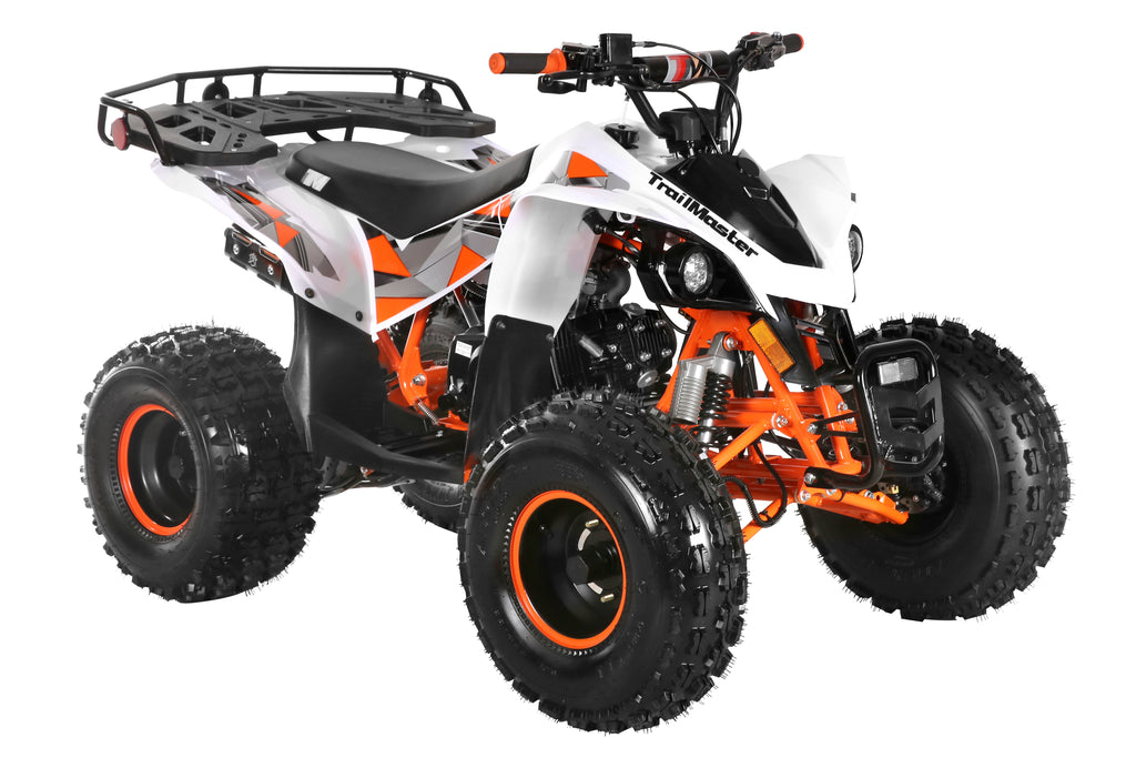 TrailMaster F125 Youth ATV, 8" wheel, 125cc 4-stroke, air-cooled, Automatic with Reverse. electric start, Throttle Limiter,