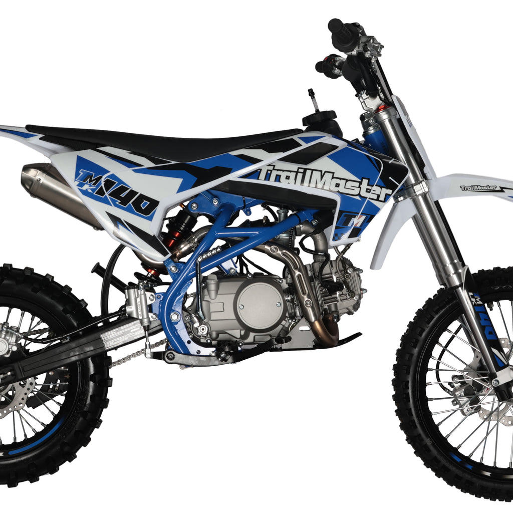 TrailMaster LK140 140cc Dirt Bike for Youth/Adults, 32.89" Seat Height, 17" Front Tire, Electric Start, Inverted Shocks