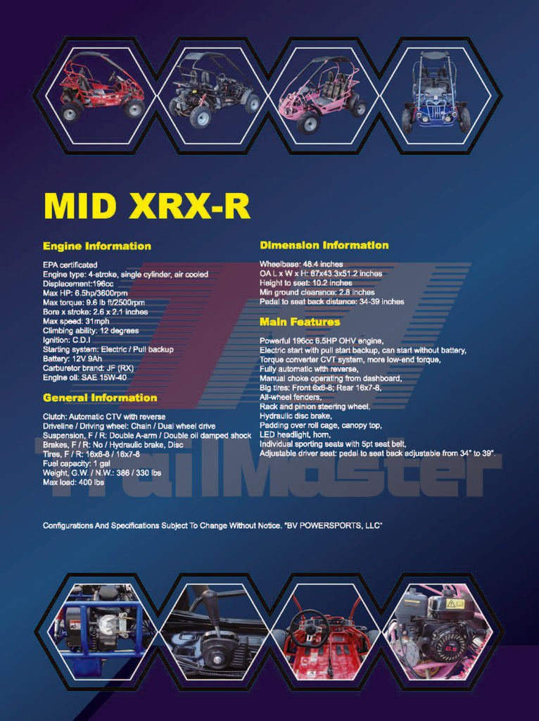 Trailmaster Mid Xrx R TrailMaster XRX/R Mid Size Go Kart - TrailMaster Go Kart | MotoBuys