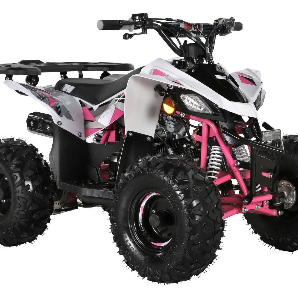 Trailmaster R125 Youth ATV, 120cc,  Race Inspired, Automatic Trans with reverse, Electric Start, LED Head lIghts, Color Matched Suspension, Speed limiter