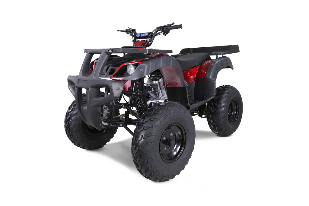 Tao Rhino 250 197cc Adult ATV, Manual 4 Speed with Reverse, Electric Start, LED Lights, Front & Rear Cargo Racks, High Ground Clearance, Steel Rims