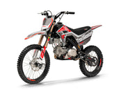 Trailmaster JHL SX150, Dirt Bike, 140cc, Electric Start,  Manual Trans, 32.70 inch seat height, Electric Start, 140cc, Air Cooled, Inverted Forks, Dual Vented disc Brakes, 19 inch Front Tire