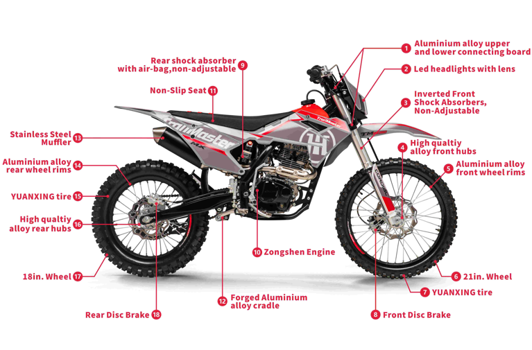 TrailMaster JHL MX250 223cc Dirt Bike TrailMaster JHL MX250 223cc Dirt Bike