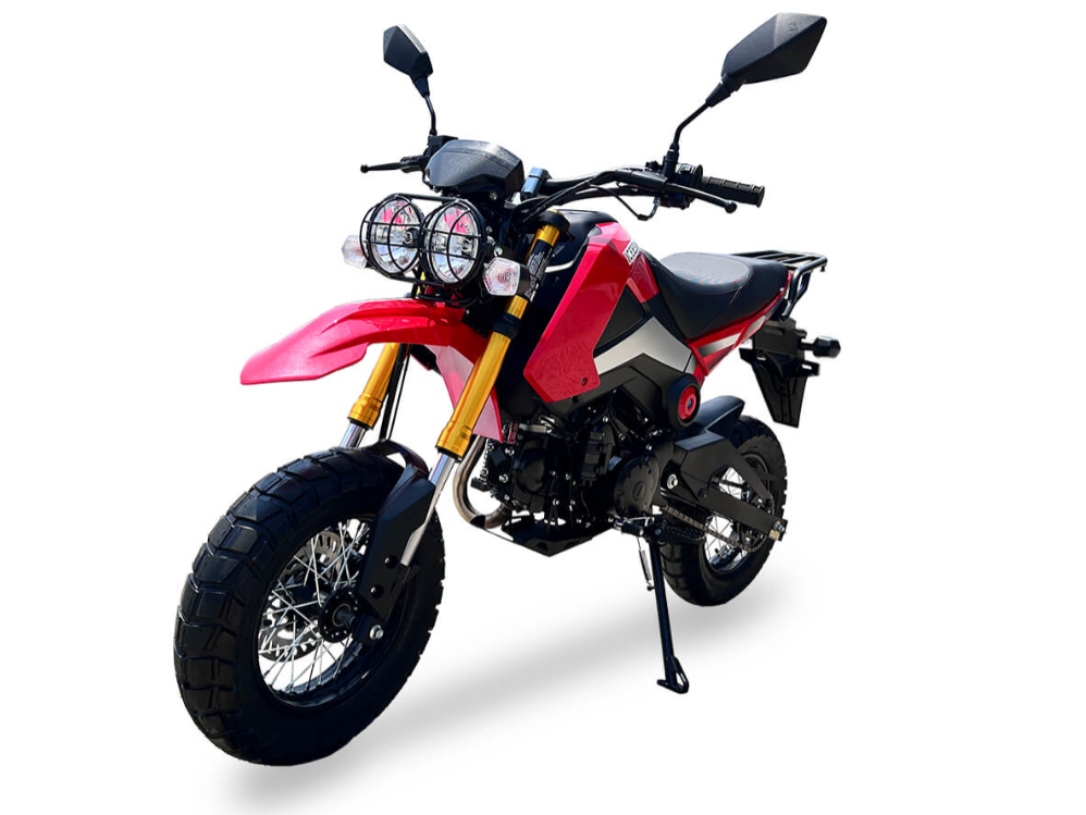 Ice Bear Rogue PMZ125-1EN. 125cc  Grom Style Dual Sport, LCD Speedometer, 4 Speed Trans, Larger Gas Tank