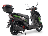 Ice Bear Clash PMZ150-2, GY6 Honda Clone engine, Electric and kick Start, Large 12 inch front Rim, Telescopic front forks, Locking  Trunk