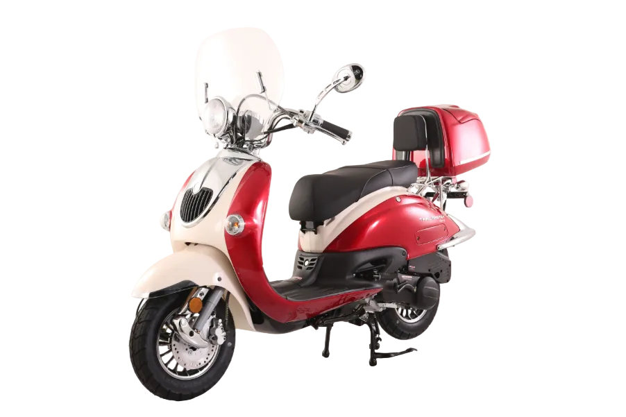 Trailmaster Sorrento 200A, Larger Engine 168.9 cc, 98% Assembled, Locking Trunk, Windshield, USB Charger, Electric Start, CDI Ignition, Air Cooled