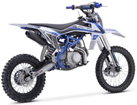 Trailmaster TM29 Dirt Bike, Electric Start, Inverted Front Forks, 17 inch front tire, 33.5 seat height manual transmission