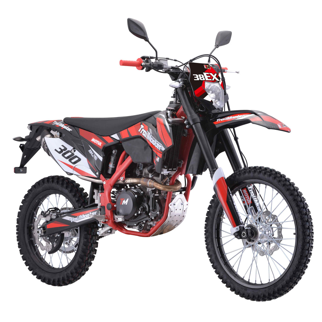 TrailMaster TM38EX 300cc (298cc) Dirt Bike - 31HP Engine, EFI, 6-Speed, Dual Sport Style, LED Lights, Digital Gauges, Suitable for Adult Riders
