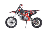 Tao DBX1 140cc Youth Dirt Bike, 4 Speed Manual, Twin Spar Frame, Front & Rear Disc Brakes, Silver Front Forks, Folding Adjustable Levers, Off Road Only