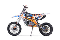 Tao DBX1 140cc Youth Dirt Bike, 4 Speed Manual, Twin Spar Frame, Front & Rear Disc Brakes, Silver Front Forks, Folding Adjustable Levers, Off Road Only