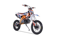Tao DBX1 140cc Youth Dirt Bike, 4 Speed Manual, Twin Spar Frame, Front & Rear Disc Brakes, Silver Front Forks, Folding Adjustable Levers, Off Road Only