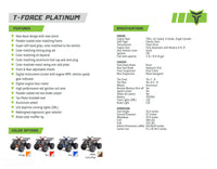 Tao T-Force Platinum 120cc Youth ATV, Automatic with Reverse, Chrome Rims, Adjustable Shocks, High-Performance Ignition, Speed Limiter, Tether Kill Switch