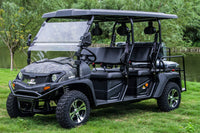 Taurus 80ED GV 6 seat, 72 volt, Rear seat flips over for storage, extended roof, McPherson Strut suspension