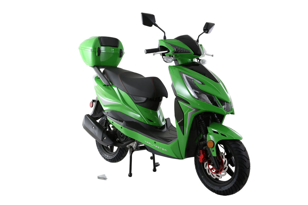 Trailmaster Trophy 150cc, Electric start, Disk Brakes, CDI ignition, Color Matched Locking Trunk (Optional)