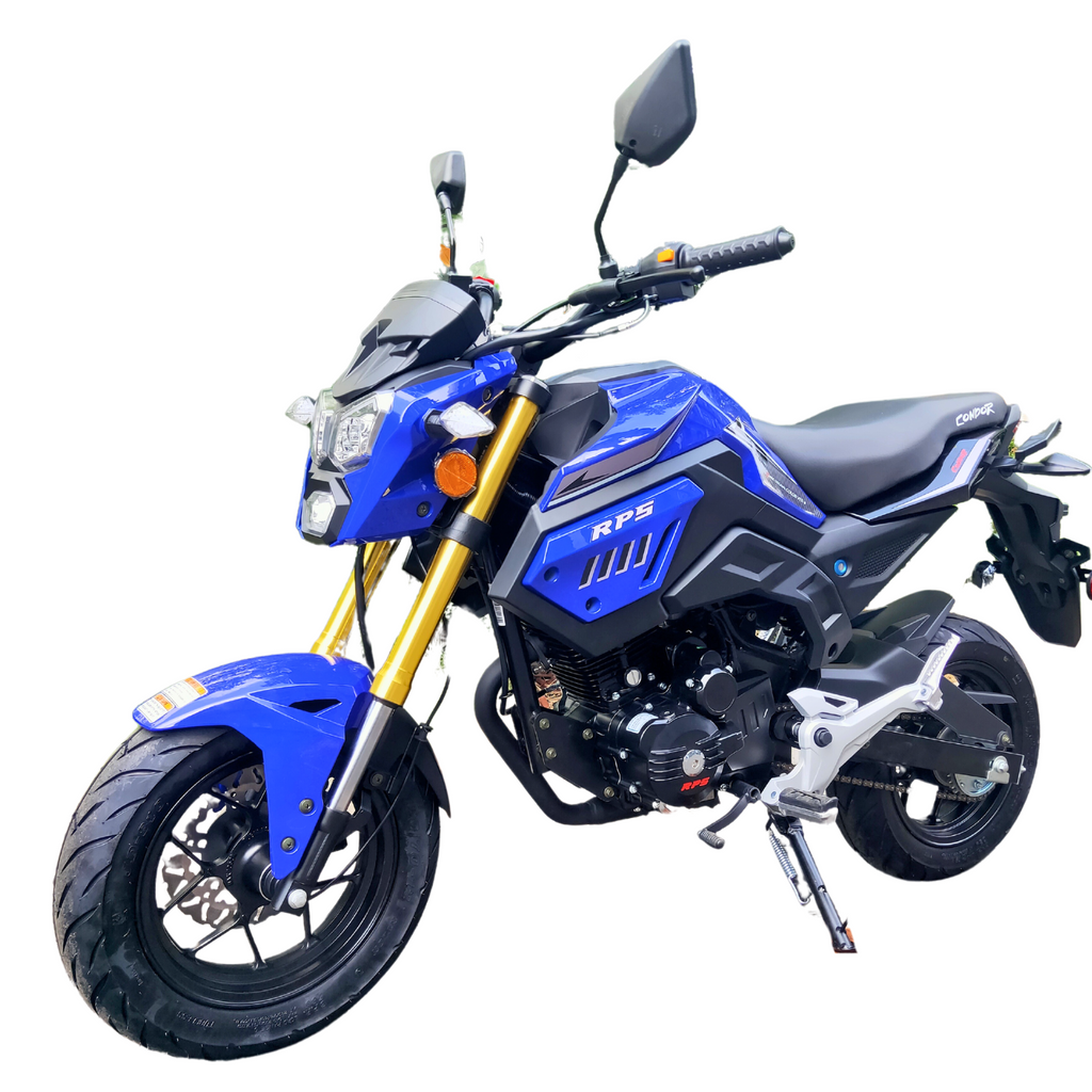 RPS CONDOR Sports Bike 150cc, 5 Speed Manual Trans 31 Inch Seat height, the most powerful GROM tribute on the market