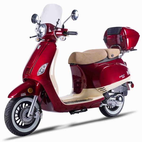 Amigo Avenza 200-A, Ships 98% Assembled, Euro Style, Windshield, ABS rear brakes, 31 inch seat height, Halogen Headlights, USB Charger, Rear Trunk