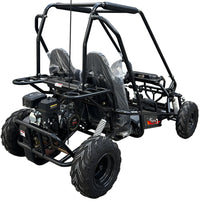 TrailMaster Apache 7, 212cc Youth Go-Kart, 4-Stroke, Air Cooled, CVT Automatic, Torque Converter, Pull Start, Hydraulic Disc Brake, Double A-Arm Suspension, 5-Point Safety Harness, Full Roll Cage, Individual Sport Seats