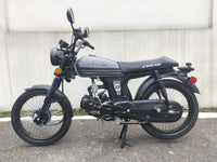 RPS Cafe 140, 140cc, 4-Stroke, Carbureted, 2-Speed Automatic, Electric Start, CDI Ignition, Chain Drive, Front and Rear Drum Brakes, 17 Inch Wheels, 29.9 Inch Seat Height