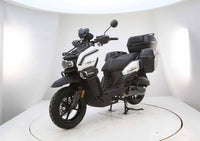Vitacci Tank 200 Pro Deluxe,  Fuel Injected 168cc, 13 inch Rims, 31.5 inch seat height, Heavy Duty Saddle Bags and Luggage box, Electric Start, CARB