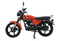 Vitacci Ostin 250, 229cc, Street legal, 4-Stroke, Air Cooled, Manual Transmission, Electric & Kick Start, Front Disc Rear Drum Brakes, Custom 18" Spoked Wheels, Dual Rear Shocks, 30.7" Seat Height