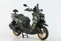 Vitacci Tank Pro Elite 200, (carb) Electric Start, Passenger seat with backrest,  Keyless start Automatic Trans, telescopic front forks, USB Port , Back Rest, Custom Alloy Style Rims