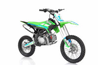 Apollo Thunder 140 Full Size Dirt Pit Bike, 4 Speed Manual, Kick Start, 33 Inch Seat Height, 17 inch front tire
