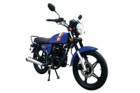 Vitacci Ostin 250, 229cc, Street legal, 4-Stroke, Air Cooled, Manual Transmission, Electric & Kick Start, Front Disc Rear Drum Brakes, Custom 18" Spoked Wheels, Dual Rear Shocks, 30.7" Seat Height