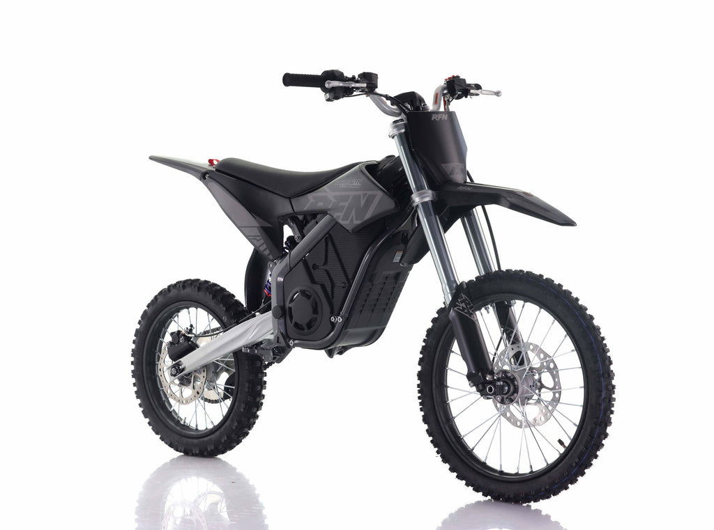 Apollo RFN Warrior SX-E2 Pro Max 17/14 48V Youth Electric Dirt Bike, 5000W Peak Motor, 48V 25Ah Samsung Lithium Battery, 3 Speed Modes up to 43 MPH, Hydraulic Disc Brakes