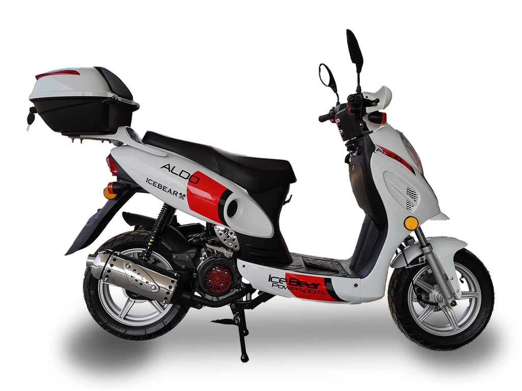 Ice Bear ALDO PMZ150-11 150cc Automatic Scooter, Lockable Under Seat and Color Matched trunk