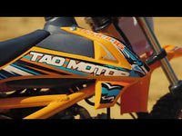 Tao DB10 107cc Youth Dirt Bike, Fully Automatic, Electric Start, Speed Governor, Adjustable Rear Shock, 10 Inch Wheels, Off Road Only