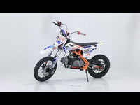 Tao DB24 110cc Youth Dirt Bike, Semi-Automatic, Hydraulic Disc Brakes, Folding Adjustable Levers, Silver Front Forks, Off Road Only