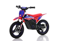 RFN Warrior Kids SX-E350, 36V Kids Electric Dirt Bike, 350W Motor, 36V 5Ah Lithium Battery, 3 Speed Modes up to 18.6 MPH, 140mm Front & Rear Disc Brakes, 14 Inch Alloy Wheels, Ages 4-8