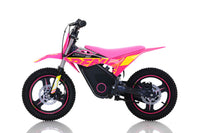 RFN Warrior Kids SX-E350, 36V Kids Electric Dirt Bike, 350W Motor, 36V 5Ah Lithium Battery, 3 Speed Modes up to 18.6 MPH, 140mm Front & Rear Disc Brakes, 14 Inch Alloy Wheels, Ages 4-8