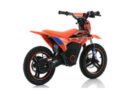 RFN Warrior Kids SX-E500, 36V Kids Electric Dirt Bike, 500W Motor, 36V 7.5Ah Lithium Battery, 3 Speed Modes up to 21.7 MPH, 140mm Front & Rear Oil Pump Disc Brakes, 14 Inch Alloy Wheels, Ages 4-8