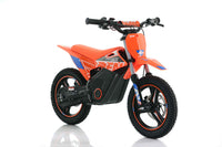 RFN Warrior Kids SX-E500, 36V Kids Electric Dirt Bike, 500W Motor, 36V 7.5Ah Lithium Battery, 3 Speed Modes up to 21.7 MPH, 140mm Front & Rear Oil Pump Disc Brakes, 14 Inch Alloy Wheels, Ages 4-8