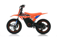 RFN Warrior Kids SX-E500, 36V Kids Electric Dirt Bike, 500W Motor, 36V 7.5Ah Lithium Battery, 3 Speed Modes up to 21.7 MPH, 140mm Front & Rear Oil Pump Disc Brakes, 14 Inch Alloy Wheels, Ages 4-8