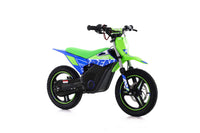RFN Warrior Kids SX-E500, 36V Kids Electric Dirt Bike, 500W Motor, 36V 7.5Ah Lithium Battery, 3 Speed Modes up to 21.7 MPH, 140mm Front & Rear Oil Pump Disc Brakes, 14 Inch Alloy Wheels, Ages 4-8