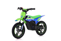 RFN Warrior Kids SX-E500, 36V Kids Electric Dirt Bike, 500W Motor, 36V 7.5Ah Lithium Battery, 3 Speed Modes up to 21.7 MPH, 140mm Front & Rear Oil Pump Disc Brakes, 14 Inch Alloy Wheels, Ages 4-8
