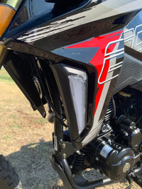 RPS Elite Hawk DLX 250 EFI 223cc Dual Sport Motorcycle, DELPHI Fuel Injection, 5-Speed Manual, Electric and Kick Start, Front and Rear Hydraulic Disc Brakes, 21-Inch Front Tire, 35.4-Inch Seat Height